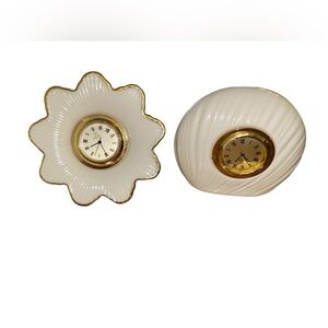 Two vintage Lenox Clocks Beautiful